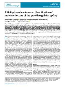 nchembio.2018-Affinity-based capture and identification of protein effectors of the growth regulator ppGpp