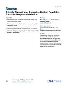 Primate-Nigrostriatal-Dopamine-System-Regulates-Saccadic-Response_2018_Neuro