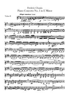 肖邦 - 第一钢琴协奏曲 （第二小提琴分谱）