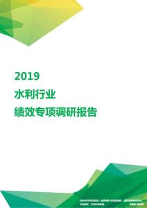 2019水利行业绩效专项调研报告.pdf