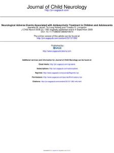 Neurological Adverse Events Associated with Antipsychotic Treatment in Children and Adolescents