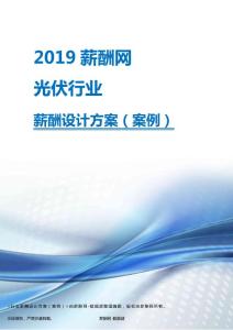 2019年光伏行业薪酬设计方案.pdf