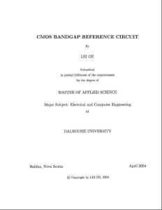 CMOS bandgap reference circuit