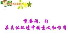 现代文阅读之（二）：重要词语的语境义