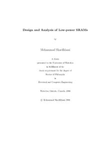 design and analysis of low-power SRAMs