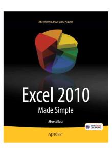 Excel 2010 Made Simple