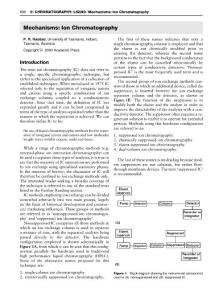 Mechanisms- Ion Chromatography