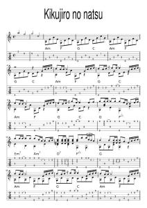 Hisaishi joe(菊次郎的夏天)_吉他谱_初级难度版本