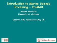 ProMAX处理海上地震数据
