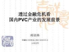 透过金融危机看国内PVC产业的发展前景