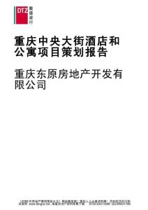 戴德梁行_重庆中央大街酒店和公寓项目策划报告_107页
