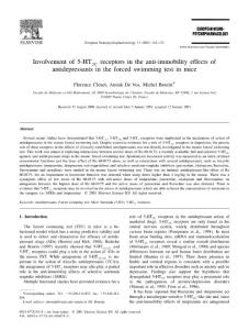 Involvement of 5-HT2C receptors in the anti-immobility effects of antidepressants in the forced swimming test in mice