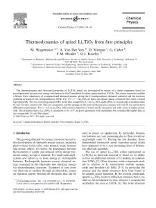 2005 锂离子电池专业文献 美国麻省理工大学 G. Ceder Thermodynamics of spinel LixTiO2 from first principles