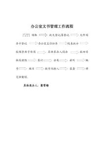 办公室文书管理工作流程