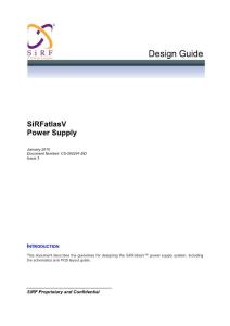 SiRFatlasV Power Supply Design Guide