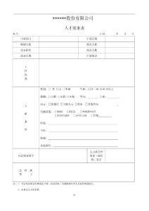 1.人才需求表