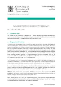 management of monochorionic twin pregnancy updated in 2008