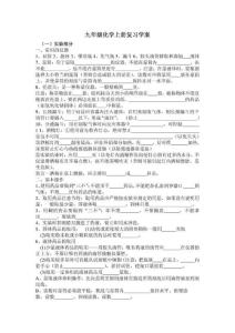 九年级化学上册复习学案1