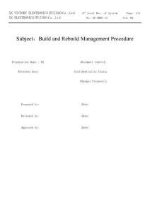 TPVFQ-SHEP-13(02) Build and Rebuild Management Procedure