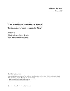 业务驱动模型（BRG-BMM）