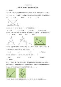 八年级 等腰三角形综合练习题10.15