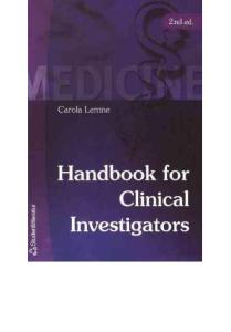 Handbook for Clinical Investigators, 2E 2002