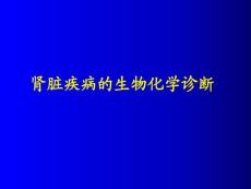 肾脏疾病的生物化学诊断