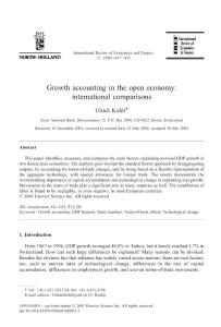 Growth accounting in the open economy:international comparisons