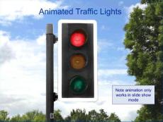 红绿灯－交通行业PPT模板