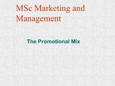 2002 Promo Mix 英国大学市场营销讲义