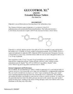 GLUCOTROL XL (glipizide) Extended Release Tablets