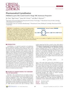 pharmaceutical crystallizaiton