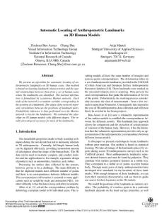 Automatic Locating of Anthropometric Landmarks on 3D human Models_2006