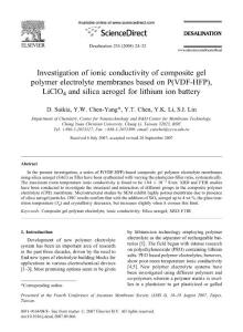 Investigation of ionic conductivity of composite gel polymer electrolyte membranes based on P(VDF-HFP), LiClO4 and silica aerogel for lithium ion battery 08
