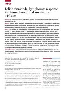 110只猫节外淋巴瘤的化疗效果