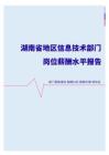 2022年湖南省地区信息技术部门岗位薪酬水平报告