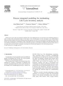 Process integrated modelling for steelmaking Life Cycl Inventory analysis