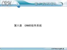 客户关系管理 第八章 CRM的软件系统