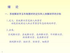系统解剖学——绪论