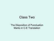 Class two Punctuation