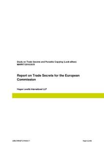 Report on Trade Secrets for the European