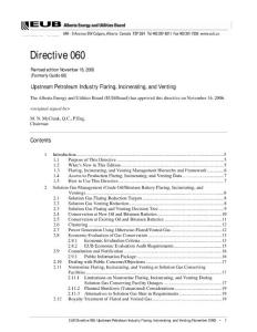 Directive060-Upstream Petroleum Industry Flaring, Incinerating, and Venting 2006 November