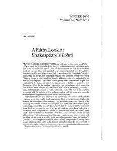 a filthy look at shakespeare´s lolita