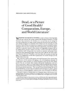 dead,or a picture of good health-comparatism,europe,and world literature