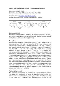 Claisen rearrangement of indoles