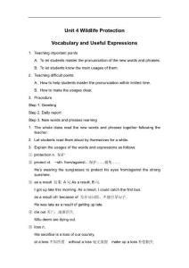 新人教版必修二 Unit 4 Vocabulary and Useful Expressions[教案]