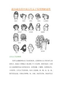 超美超全中国古代女子发型图解说明