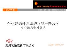 安达信—贵州轮胎股份有限公司企业资源计划系统（第一阶段）优化