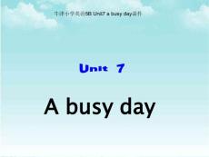 5B Unit7 a busy day课件