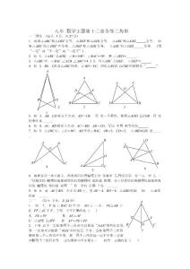 八年级数学上册全等三角形练习题